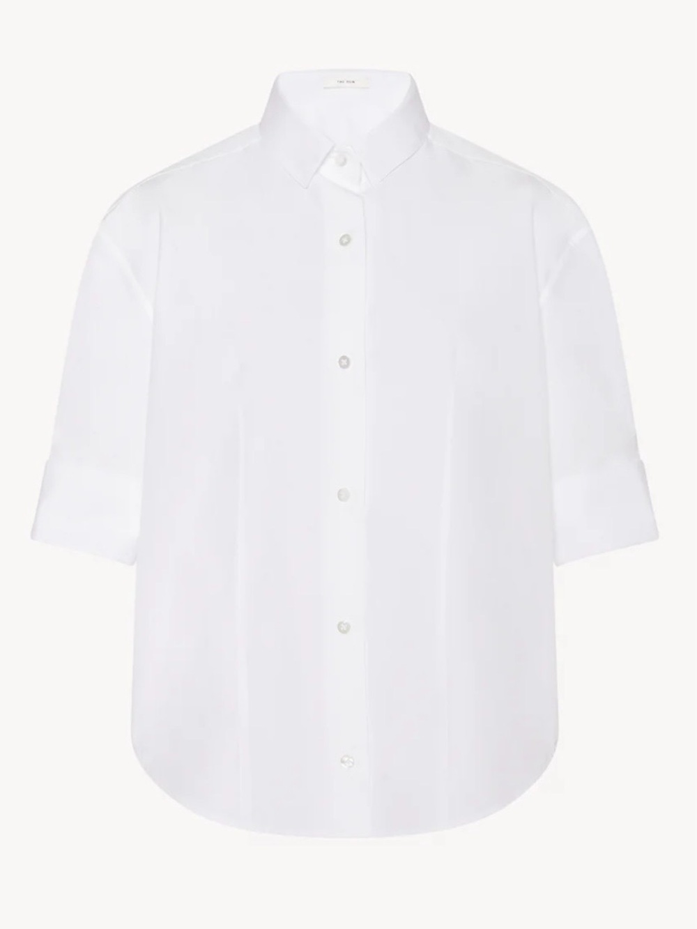 The Row Carpazi Classic White Short-Sleeve Button-Up Shirt  NWT size 2
